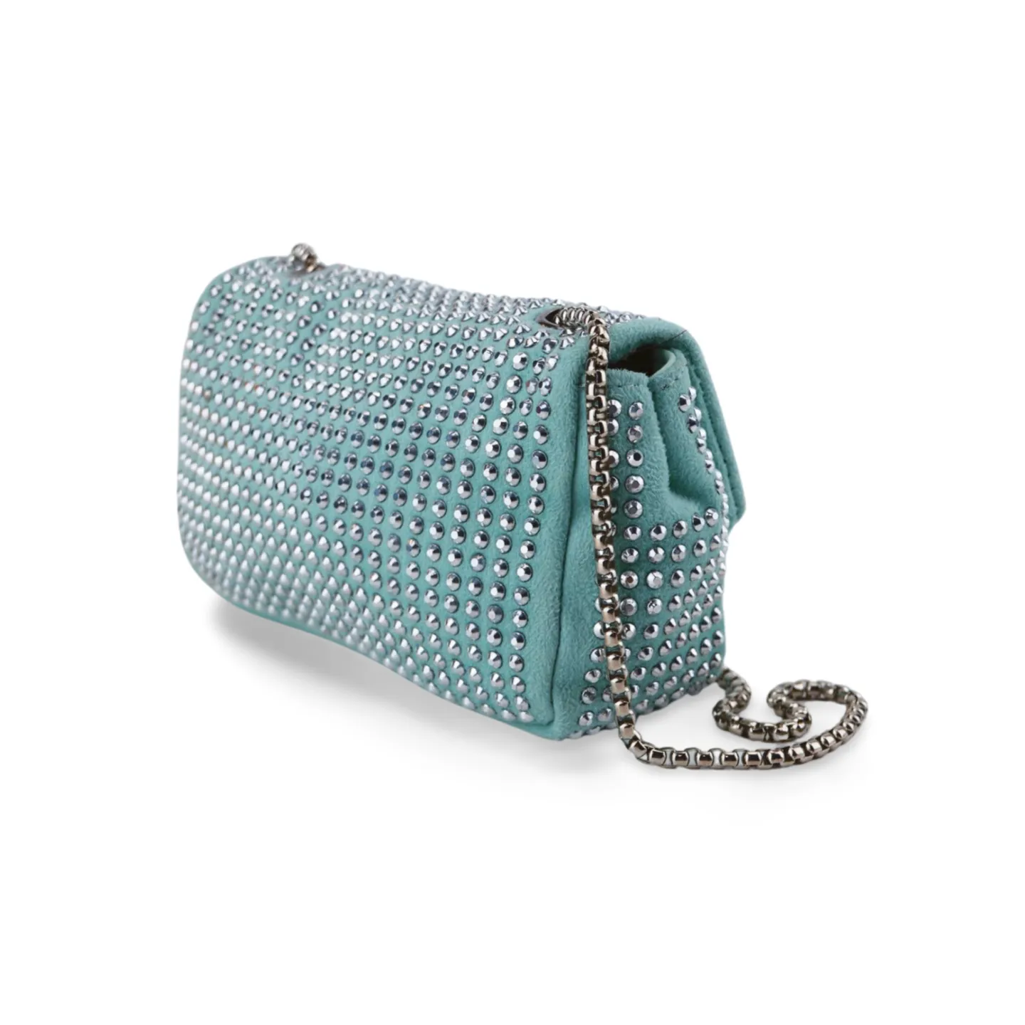 Mint Rhinestone Studded Purse For Women