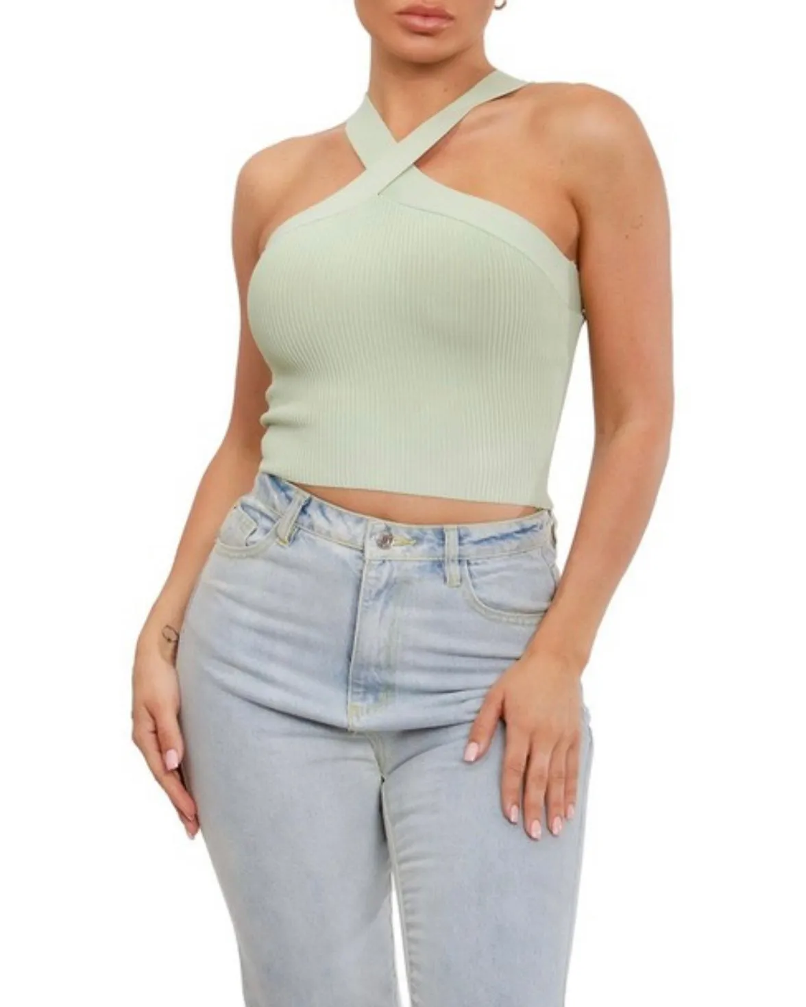 Monaco Halter Crop Top