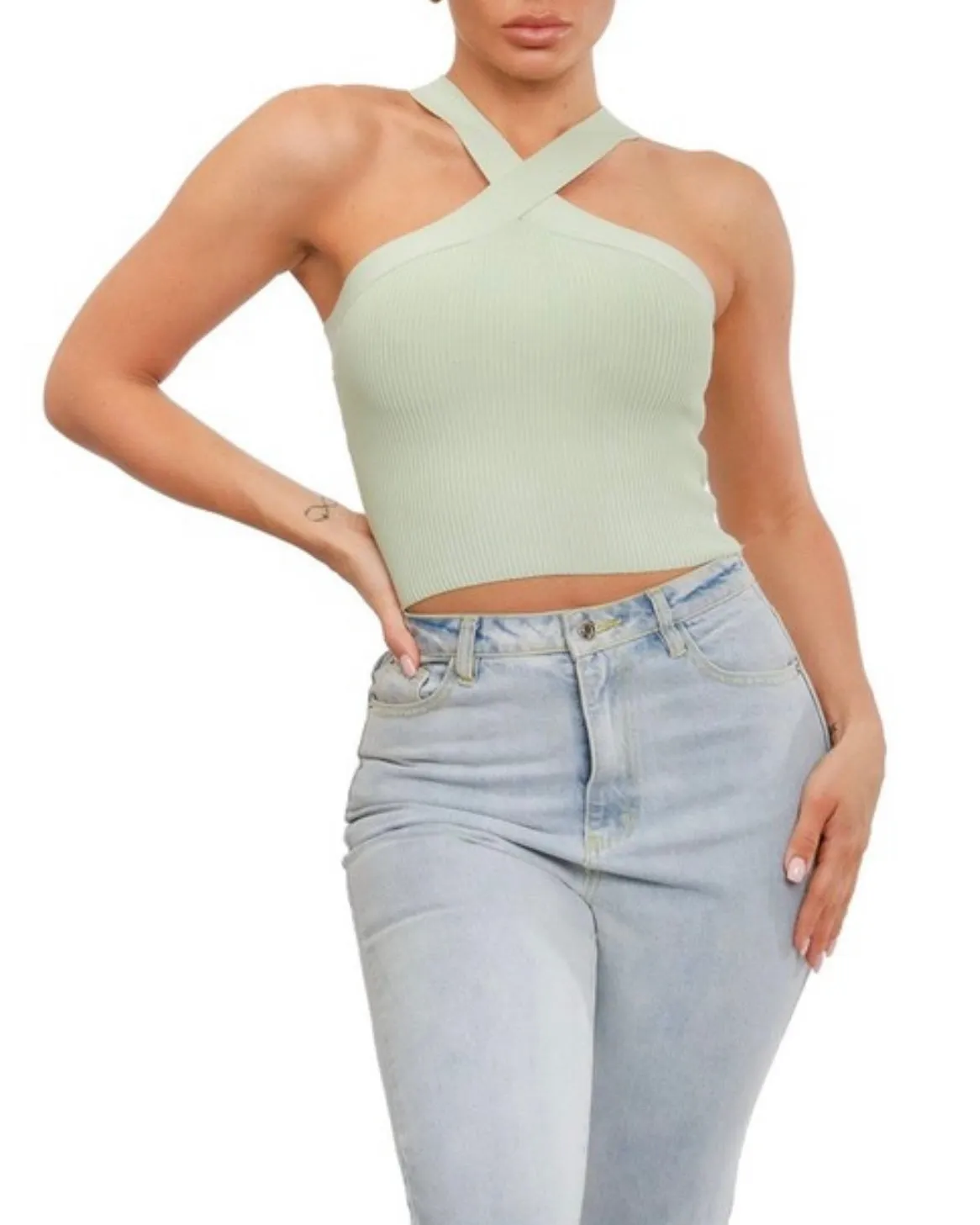 Monaco Halter Crop Top