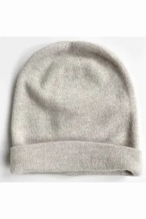 Oat cashmere beanie hat for Women