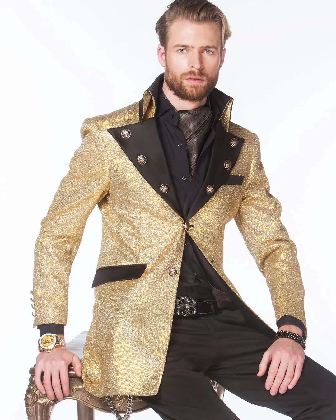 Prom Blazer - Prom 2020 - Long Cello Gold - Tuxedo - 2020