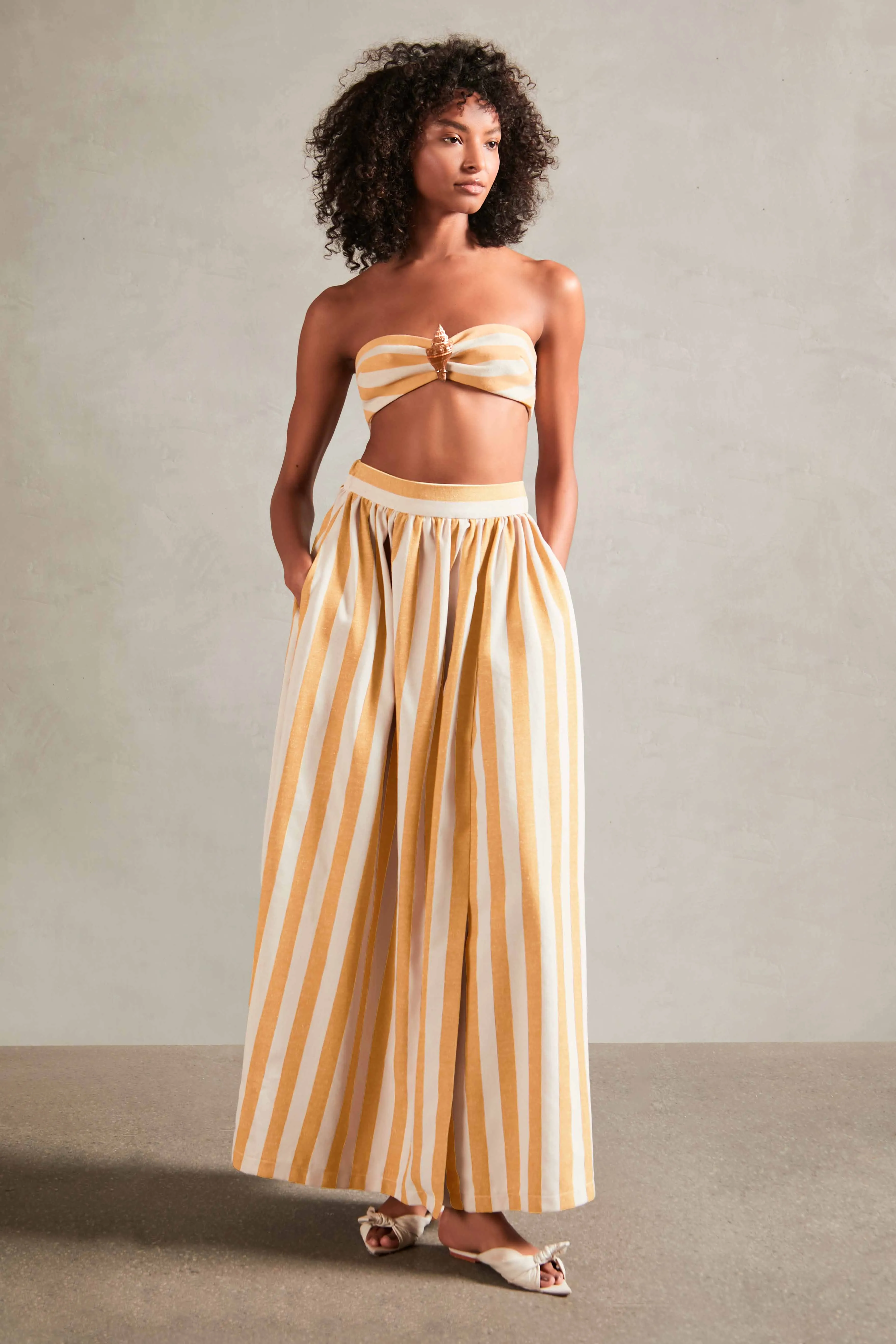 Riviera Striped Long Skirt