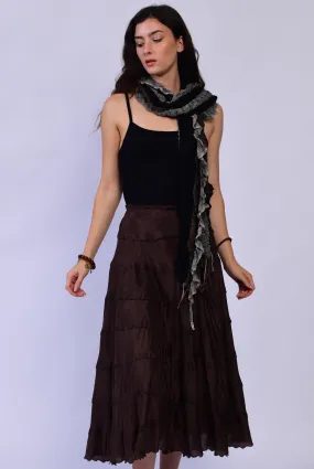 Silk Brown Skirt