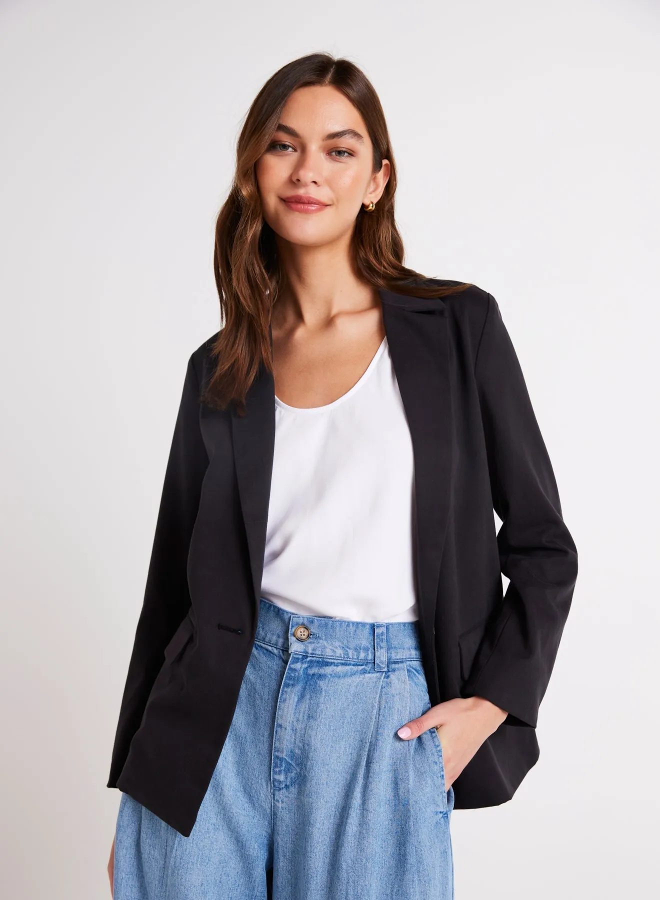 Single Breasted Blazer - Black