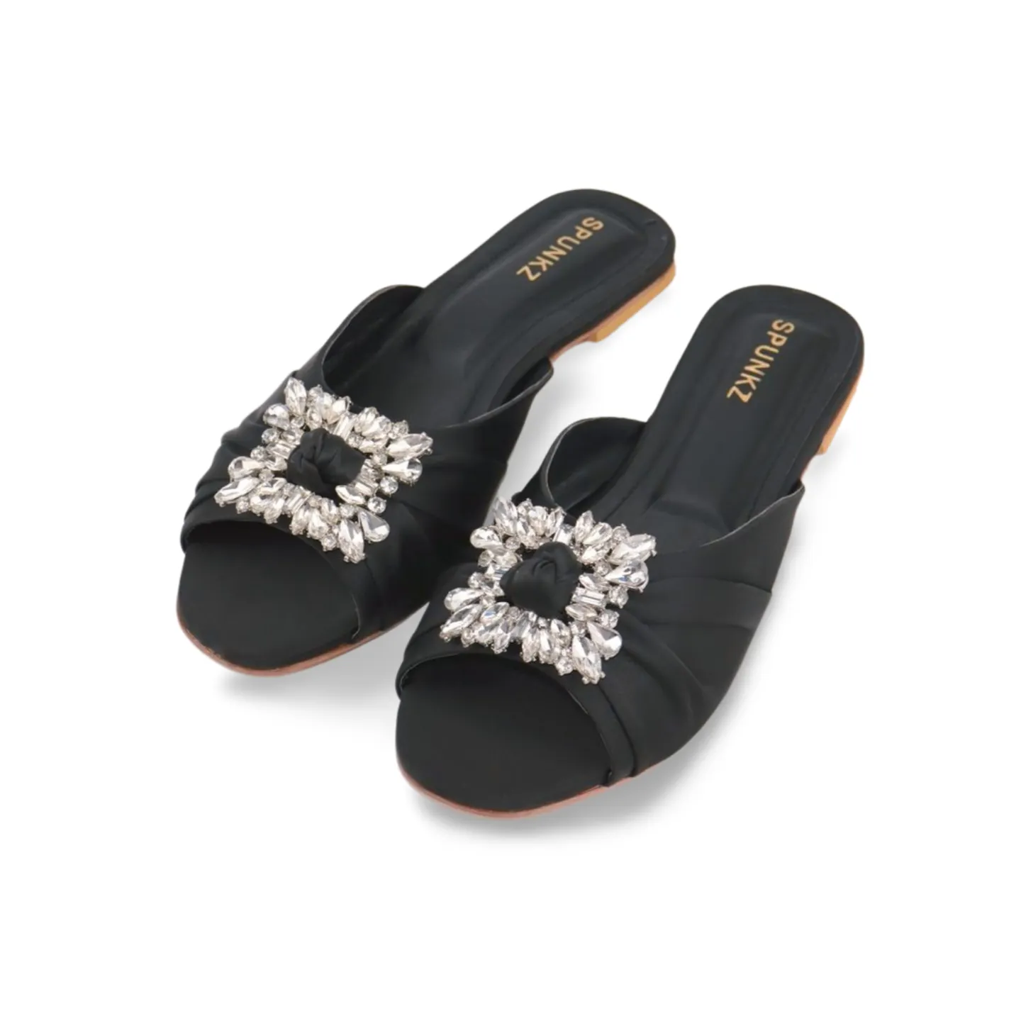 Sparkly Rhinestone Slide Sandals for Women