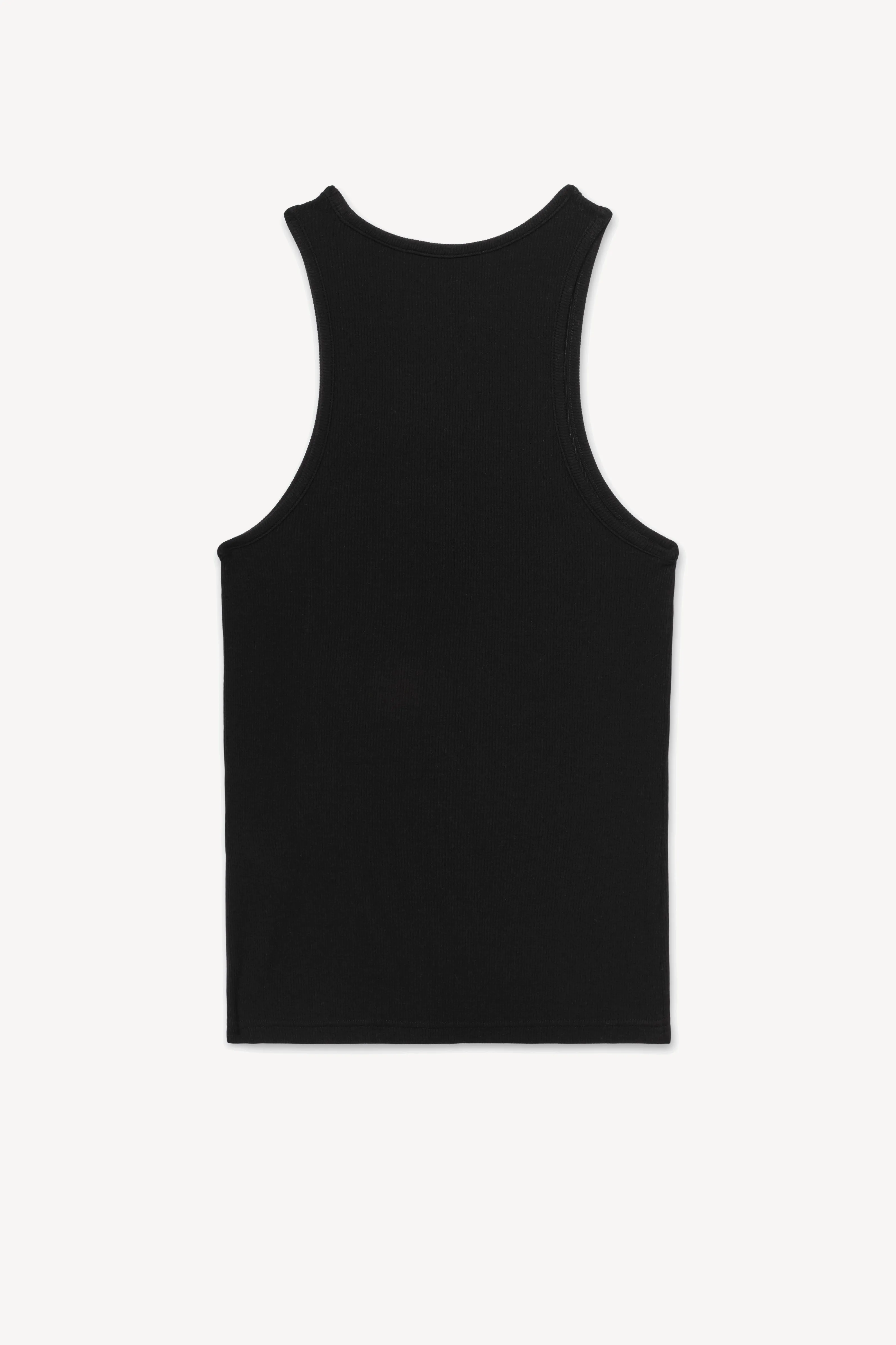 Tank Top Rib in Schwarz