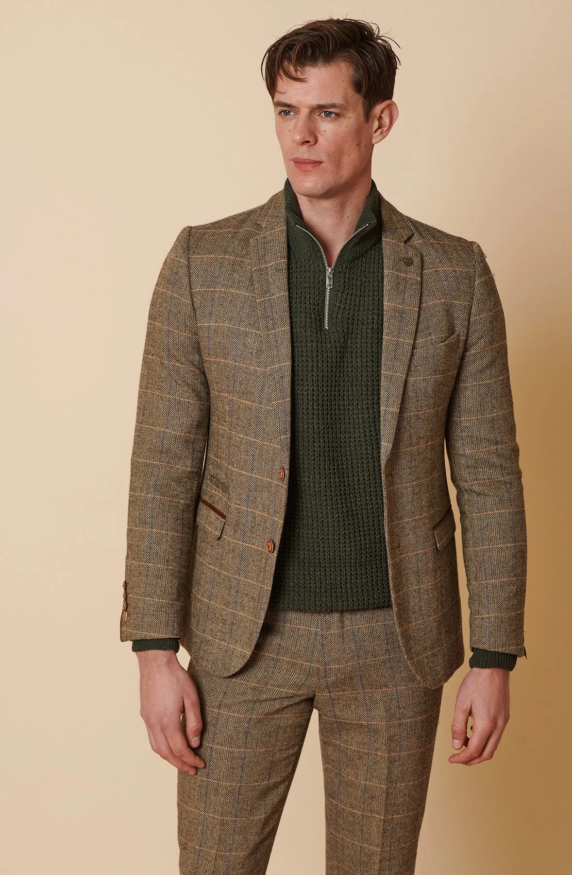 TED - Tan Tweed Check Blazer