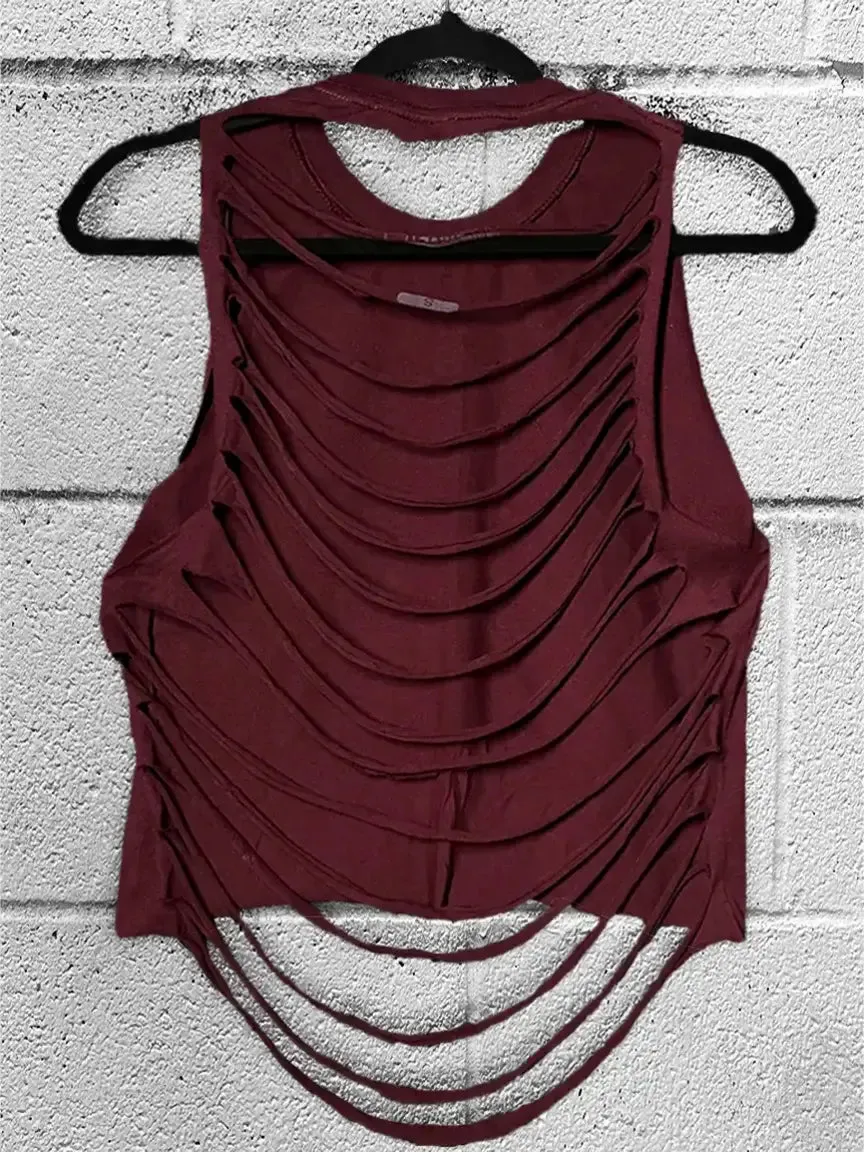 THE DRIVE CROP TANK TOP*MAROON*