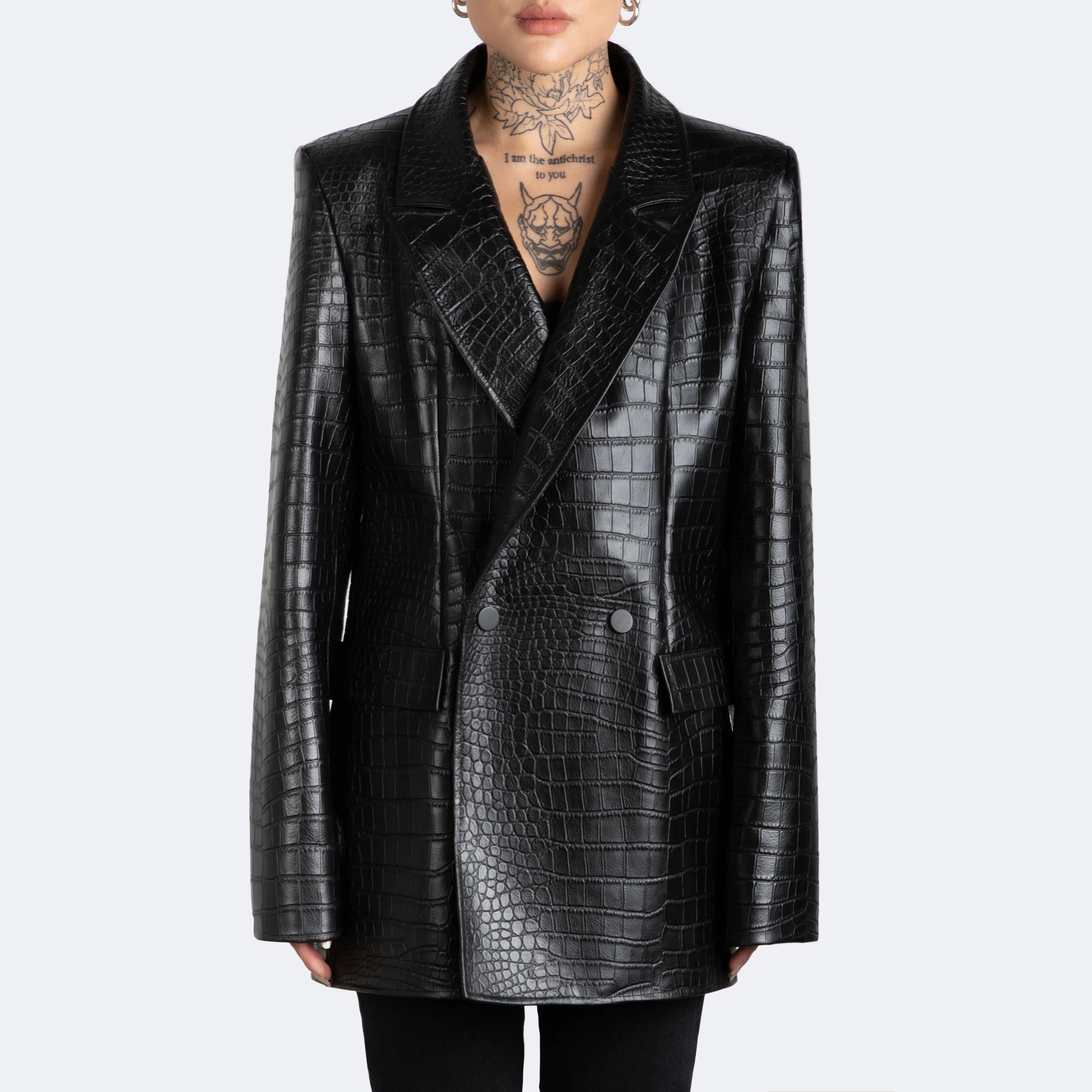 The Kamala Blazer - Croc Embossed