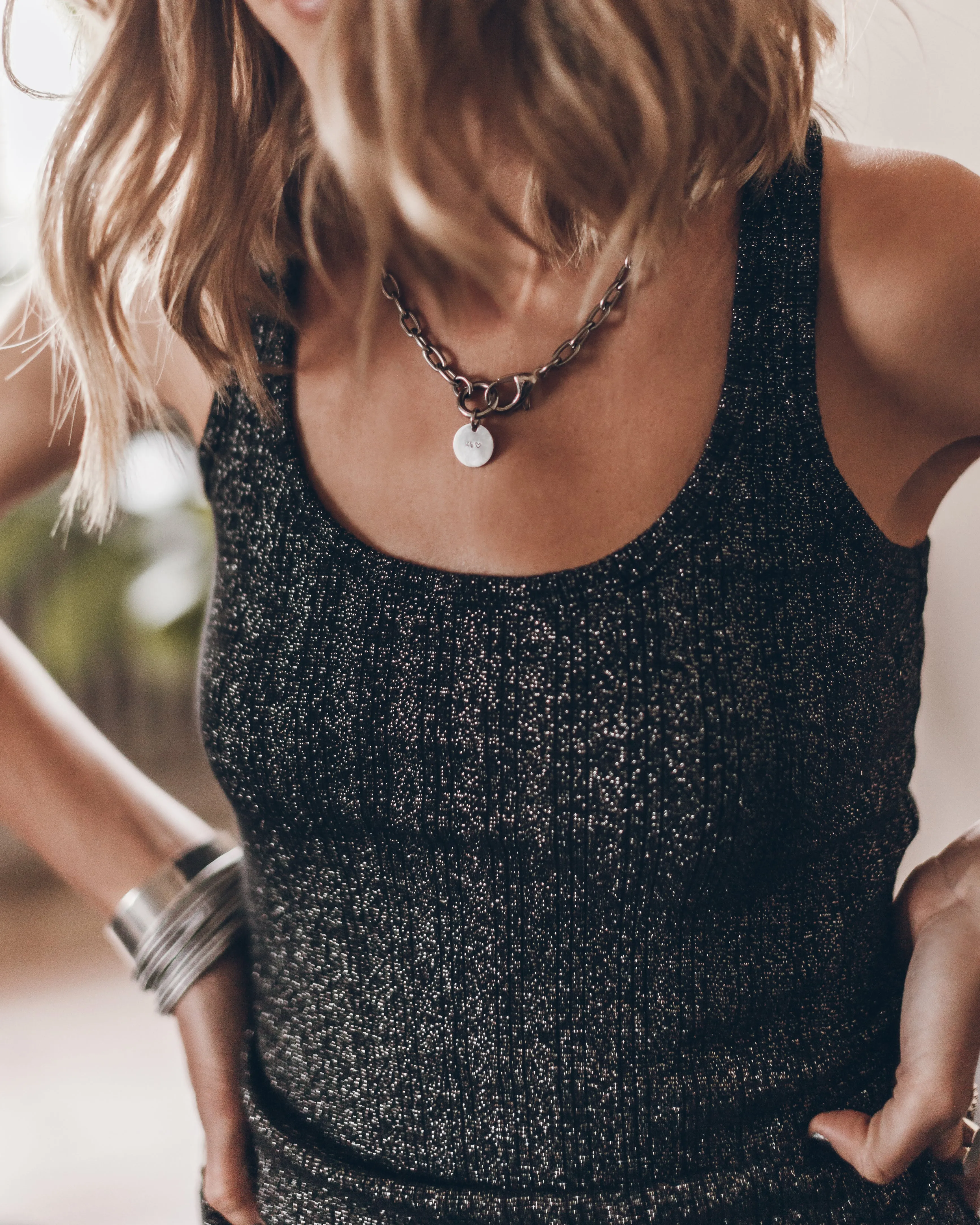 The Sparkly Ribbed Tank Top