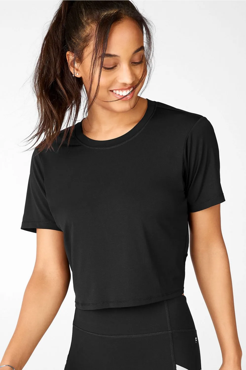 Twist Back Crop Top (Black)