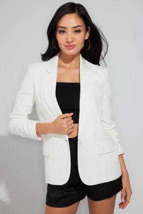 White Nadia Pearl Blazer