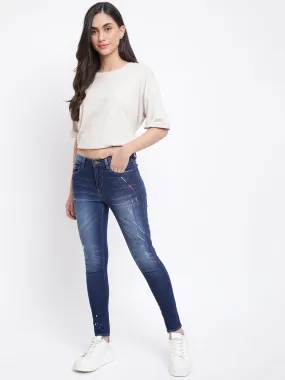 Women Dark Blue Skinny Fit Jeans